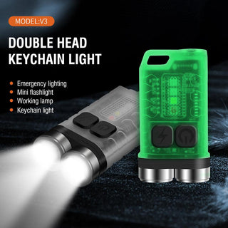 BORUiT V3 LED Portable Mini Flashlight Torch - product details double head - b.savvi