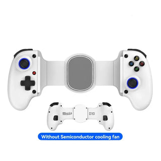 BSP-D10S Mobile Phone Stretch Wireless Bluetooth Game Controller with Cooling Fan - product variant white no fan front view - b.savvi
