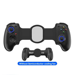 BSP-D10S Mobile Phone Stretch Wireless Bluetooth Game Controller with Cooling Fan - product variant black no fan front view - b.savvi