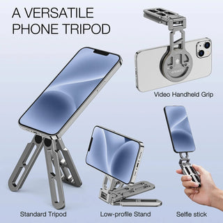 CAMOLO Foldable Magnetic Tripod Mount for iPhone with Cold Shoe, Arca-Swiss Compatible with MagSafe - product details - b.savvi
