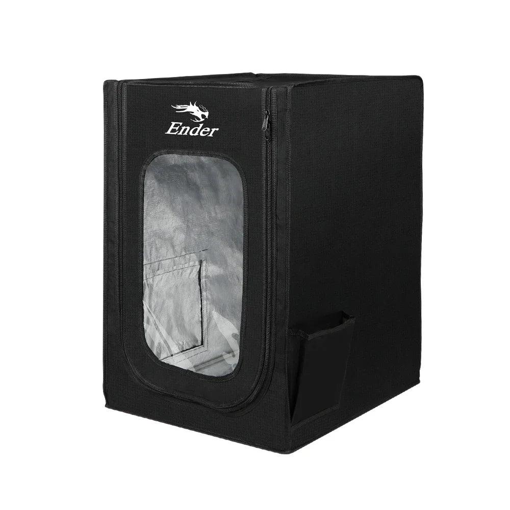 Creality 3D Printer Enclosure Fireproof and Dustproof Tent for Ender 3 - product main black front angled view - b.savvi