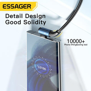 Essager 90 Degree USB C Cable 100W 7A PD Fast Charge - product details good durability - b.savvi