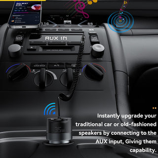 Essager Bluetooth 5.3 USB Car Charger 3.5mm AUX Adapter PD 35W with Mic