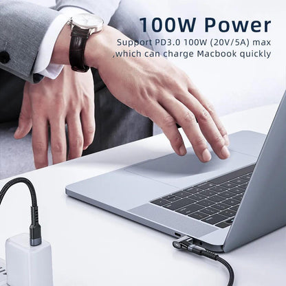 Essager Magnetic 90 Degree 10Gbps USB C Adapter 100W 5A PD USB 3.1 - product details 100w power - b.savvi