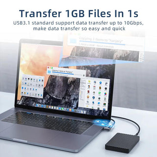 Essager Magnetic 90 Degree 10Gbps USB C Adapter 100W 5A PD USB 3.1 - product details fast data transfer - b.savvi