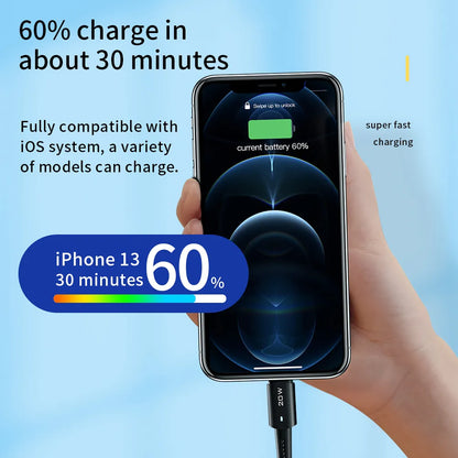 Essager USB C to Lightning Cable PD 27W Fast Charging - product details 60% charge in 30 minutes - b.savvi