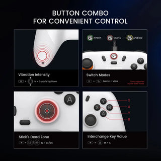 GameSir Nova Lite Wireless Gamepad Controller Bluetooth & 2.4g Dongle - product details button combo - b.savvi