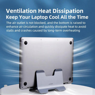 Hagibis Aluminium Vertical Laptop Stand for Desk Gravity Locking Holder - product details heat dissipation - b.savvi