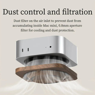Hagibis Desktop Wood Stand for Mac mini M4 Pro 2024 with Dust Cover - product details - b.savvi
