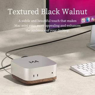 Hagibis Desktop Wood Stand for Mac mini M4 Pro 2024 with Dust Cover - product details - b.savvi
