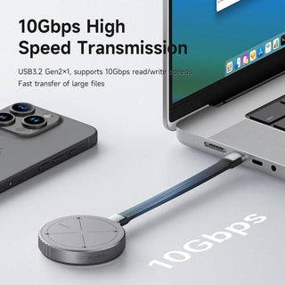 Hagibis Magnetic 2230 M.2 NVMe SSD Enclosure USB 3.2 Gen 2 10Gbps for iPhone 15 - product details high speed transmission - b.savvi