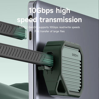 Hagibis Portable 2230 M.2 NVMe SSD Enclosure USB 3.2 Gen 2 10Gbps for iPhone 15 - product details 10gbps high speed transmission - b.savvi