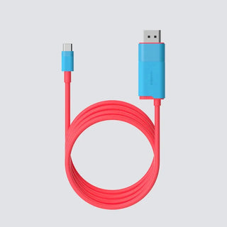 Hagibis Switch Dock for Nintendo Switch OLED USB C to DisplayPort Cable Adapter 8K60Hz with 100W PD Port - product variant red blue front angled view - b.savvi