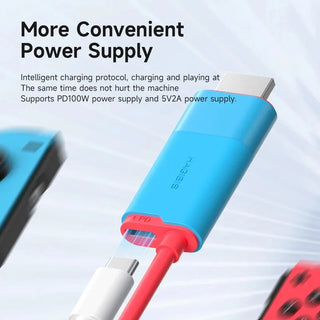 Hagibis Switch Dock for Nintendo Switch OLED USB C to HDMI Cable Adapter 4K60Hz with 100W PD Port - product details more convenient power supply - b.savvi