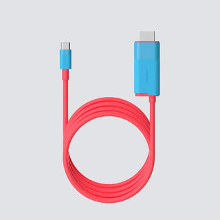 Hagibis Switch Dock for Nintendo Switch OLED USB C to HDMI Cable Adapter 4K60Hz with 100W PD Port - product variant red blue front angled view - b.savvi
