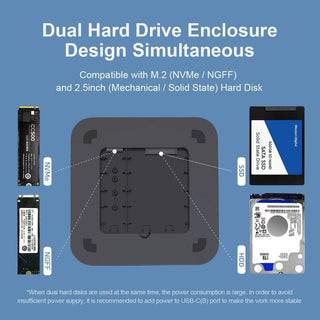 Hagibis USB C Hub with Dual Hard Drive Enclosure, Docking Station for Mac mini - product details dual hard drive design - b.savvi
