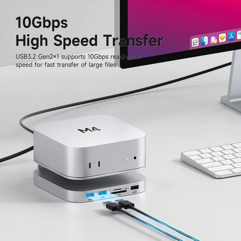 Hagibis USB-C Hub with M.2 NVMe Hard Drive Enclosure, Type-C Docking Station to SSD, 10Gbps USB 3.1 Gen2, 100W PD, 4k@60Hz HDMI, SD/TF Card Slots, Hard Drive for MacBook Pro, iPad Pro Hagibis USB-C Hub with M.2 NVMe Hard Drive Enclosure, Type-C Docking Station to SSD, 10Gbps USB 3.1 Gen2, 100W PD, 4k@60Hz HDMI, SD/TF Card Slots, Hard Drive for MacBook Pro, iPad Pro