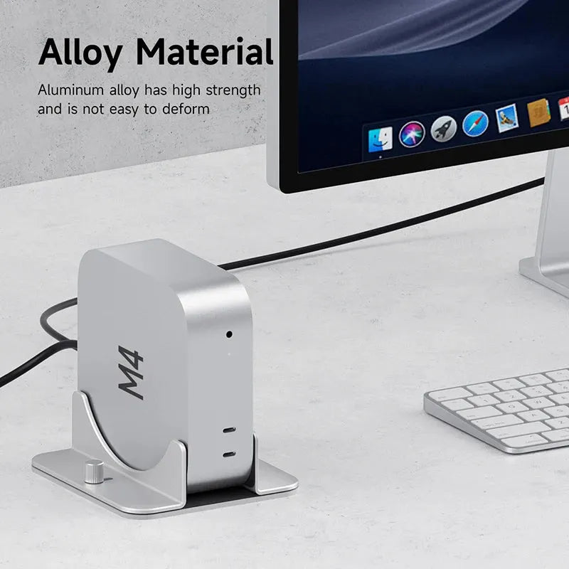 Supporto per Mac mini M4 con pannello perforato skadis - Modello di stampa 3D gratuito Supporto per Mac mini M4 con pannello perforato skadis - Modello di stampa 3D gratuito