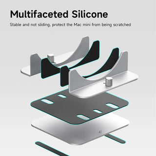 Hagibis Vertical Stand for Mac mini M4 Pro, Aluminium Alloy Anti-Slip Computer Desktop Holder - product details - b.savvi