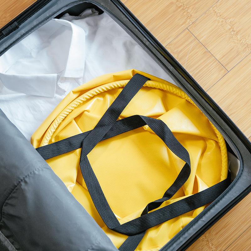 HOTO Outdoor Wash Kit Multi-Function Portable Travel Water Folding Bucket 20L - product yellow folded suitcase - b.savvi