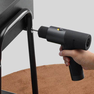 HOTO Smart Cordless Electric Drill 12V Brushless Driver LED Display, 18 Bits Set - product in use drilling - b.savvi
