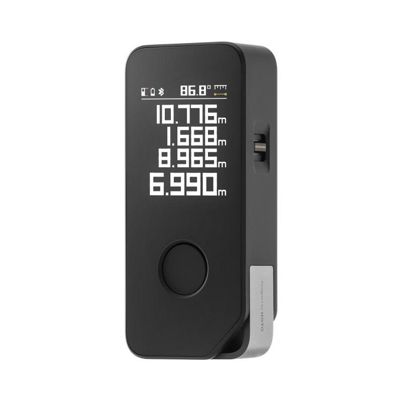 HOTO Smart Laser Measure Pro High Precision Tape Measuring Tool LED Display 50m - product main black front angled view - b.savvi