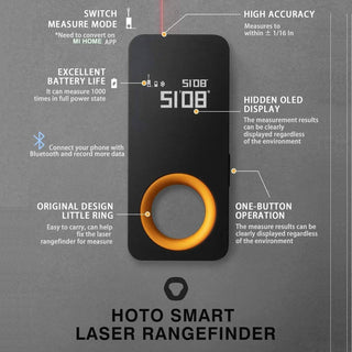 HOTO Smart Laser Range Finder High Precision Intelligent OLED Display 30m - product details overview - b.savvi