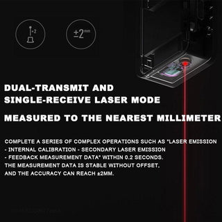 HOTO Smart Laser Range Finder High Precision Intelligent OLED Display 30m - product details measured nearest millimeter - b.savvi