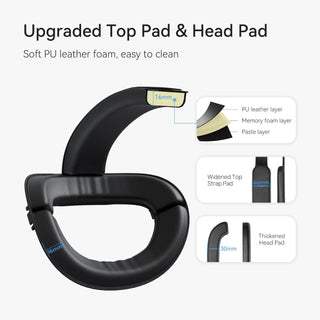 KIWI design Head Strap for Quest 2 Improved Support & Comfort - product details upgraded top & head pad  - b.savvi