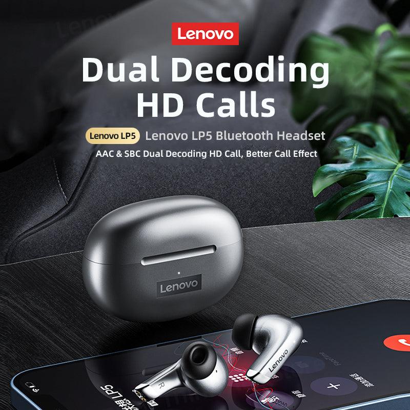 Lenovo LP5 Wireless Bluetooth 5.2 Earphones - product details dual decoding - b.savvi