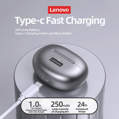 Lenovo LP5 Wireless Bluetooth 5.2 Earphones - product details usb c charging - b.savvi