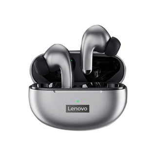 Lenovo LP5 Wireless Earphones - product main grey front view - b.savvi