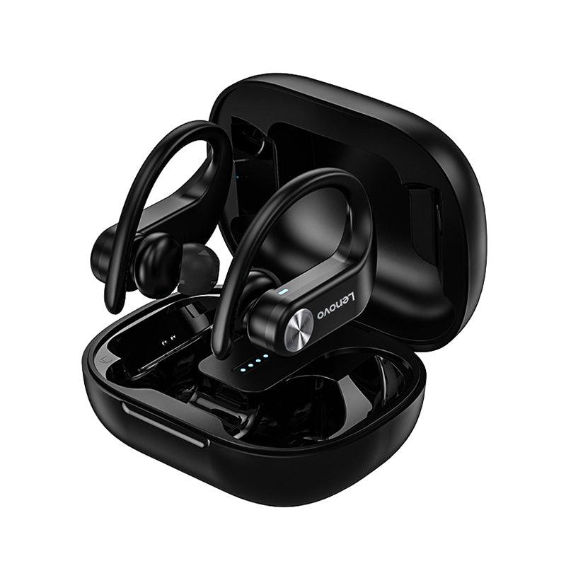 Lenovo LP7 TWS Wireless Earphones - IPX5 Waterproof - product variant black front angled view - b.savvi