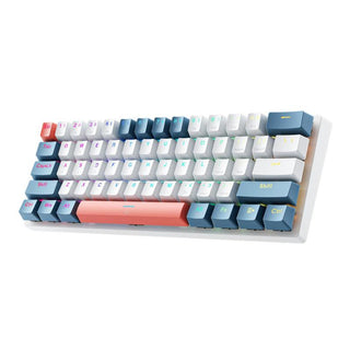Machenike K500-B61 Mini Mechanical Gaming Keyboard 60% RGB Backlit 61Keys - product main white front angled view - b.savvi