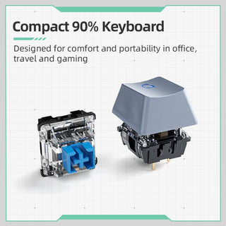 Machenike K500-B84 Tenkeyless Mechanical Keyboard LED Backlit 84 Keys - product details compact 90% - b.savvi