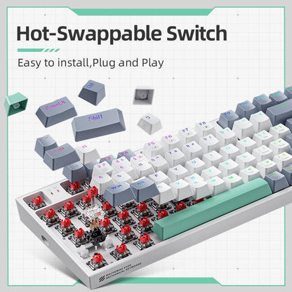 Machenike K500 Mechanical Gaming Keyboard RGB Backlit 94 Keys - product details hot swappable switch - b.savvi