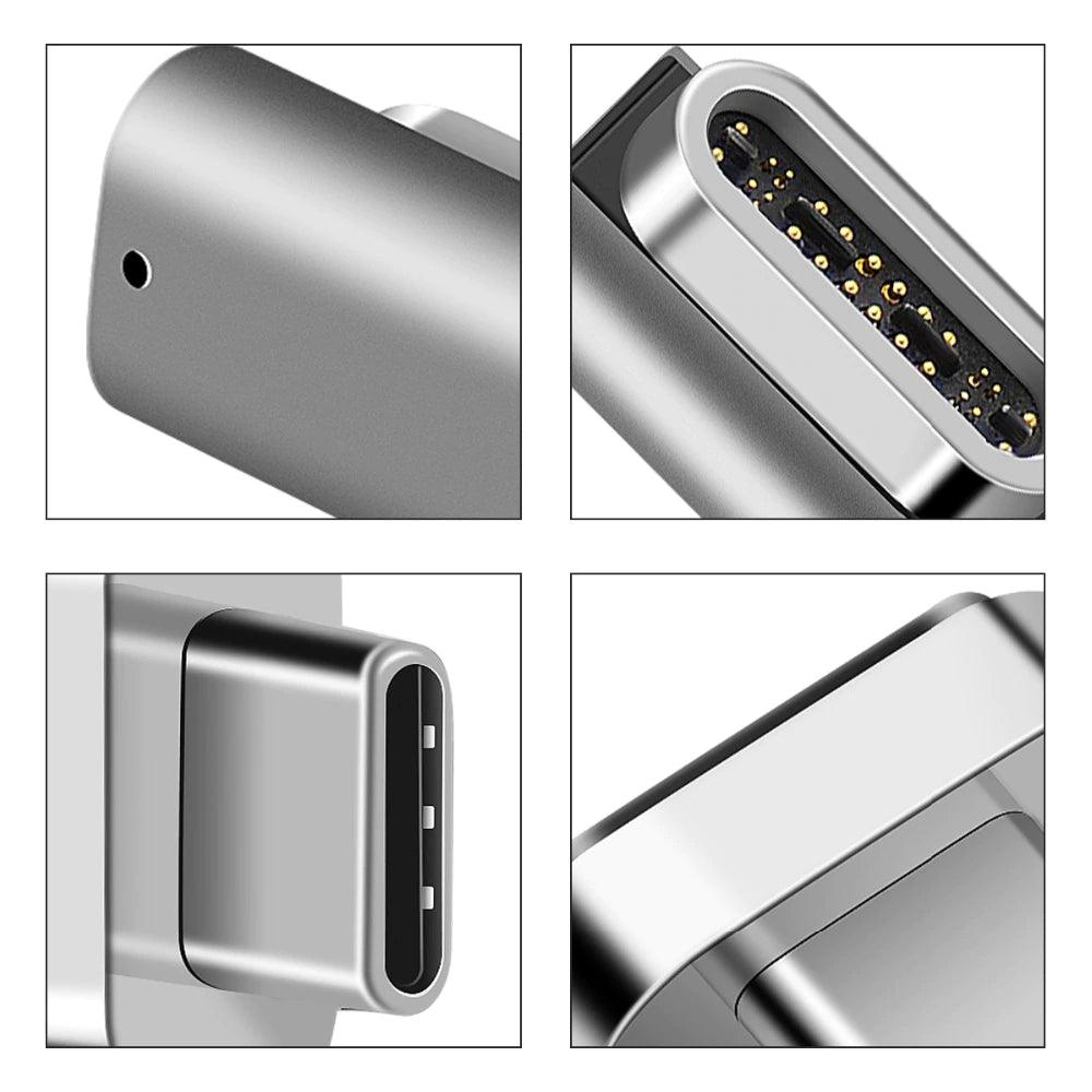Magnetic Thunderbolt 3 USB C Adapter 24Pins 100W PD Fast Charging 40Gbps 5K@60Hz - product details closer look - b.savvi