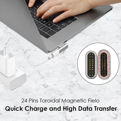 Magnetic Thunderbolt 3 USB C Adapter 24Pins 100W PD Fast Charging 40Gbps 5K@60Hz - product details 24 pins high data transfer - b.savvi