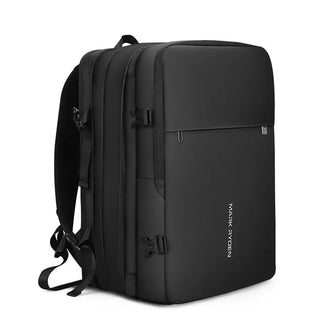 Mark Ryden Pathrato Large Backpack Expandable 40L for 17.3-inch Laptop - product main black front angled view - b.savvi
