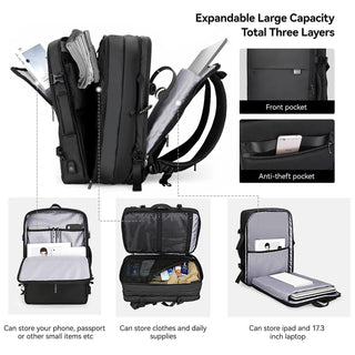Mark Ryden Pathrato Large Backpack Expandable 40L for 17.3-inch Laptop - product details expandable - b.savvi