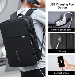 Mark Ryden Pathrato Large Backpack Expandable 40L for 17.3-inch Laptop - product details usb port design - b.savvi