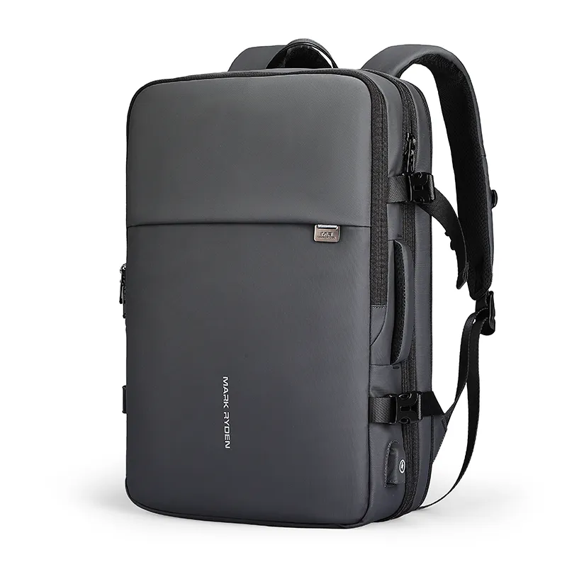 Mark Ryden Pathrato Large Backpack Expandable 40L for 17.3-inch Laptop - product variant grey front angled view - b.savvi
