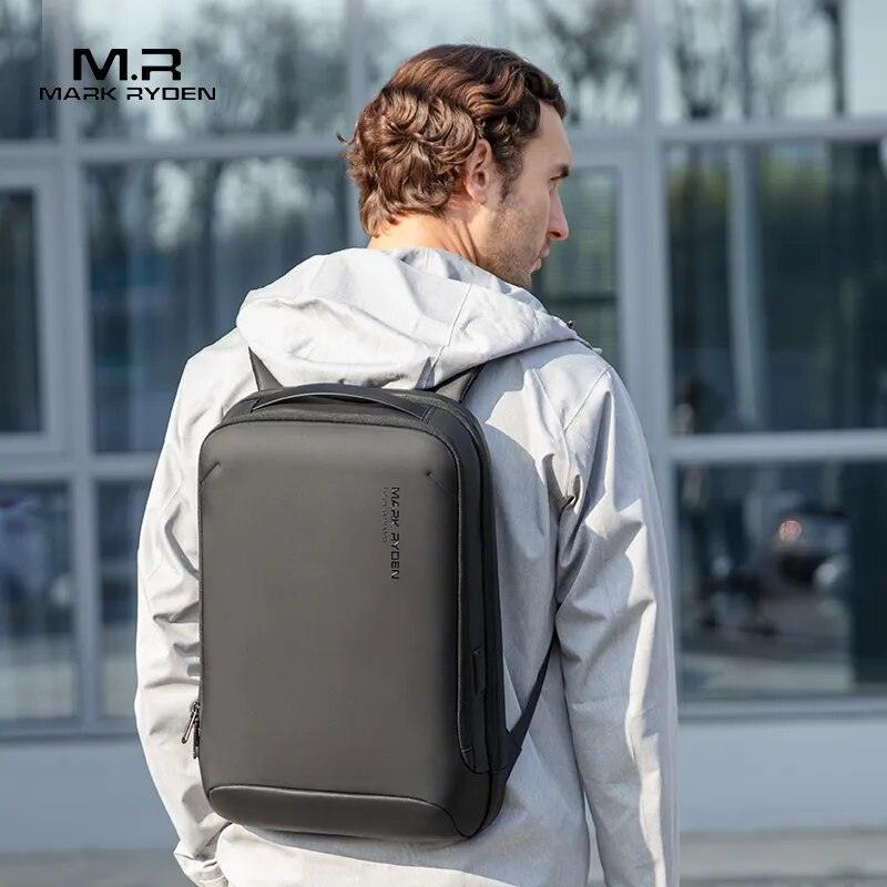 Mark Ryden Profession Backpack Hard Shell for 15.6-inch Laptop - product details on back - b.savvi