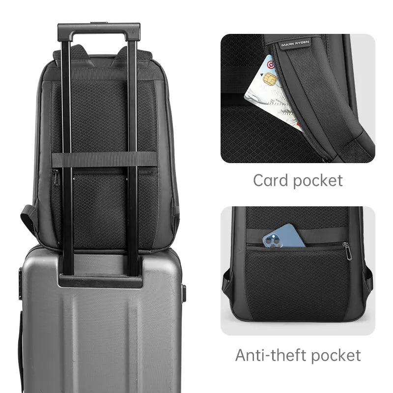 Mark Ryden Profession Backpack Hard Shell for 15.6-inch Laptop - product details pockets - b.savvi