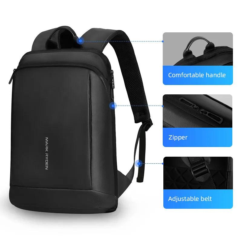 Mark Ryden Slim Backpack for 15.6-inch Laptop - product details handle zipper belt - b.savvi