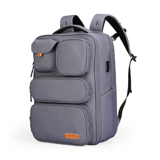 Mark Ryden Urban Commuter Travel Backpack for 17.3-inch Laptop - product main grey front angled view - b.savvi