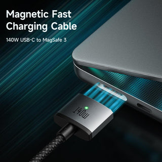 Mcdodo 140W PD USB C to MagSafe 3 Magnetic Cable Charging for MacBook Pro Air (2m) - product details magnetic fast charge - b.savvi