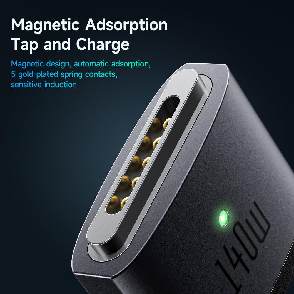 Mcdodo 140W PD USB C to MagSafe 3 Magnetic Cable Charging for MacBook Pro Air (2m) - product details magnectic adsorption - b.savvi