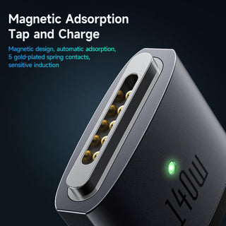 Mcdodo 140W PD USB C to MagSafe 3 Magnetic Cable Charging for MacBook Pro Air (2m) - product details magnectic adsorption - b.savvi