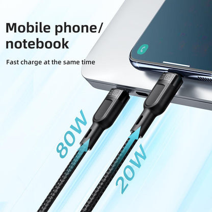 Mcdodo 2 in 1 USB C to Dual USB C Cable 100W 5A. 1.2m - product details phone laptop at the same time - b.savvi